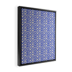 Blue children shape mosaic art pattern Framed Canvas Print Gallery Image 2