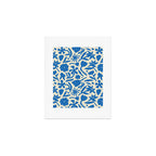 Blue flower nature art pattern Art Print Gallery Image 1