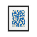 Blue flower nature art pattern Framed Art Print Gallery Image 6