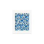 Blue flower nature art pattern Art Print Gallery Image 1