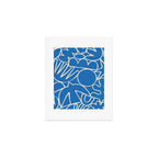 Blue organic nature art shape paint pattern Art Print Gallery Image 1