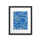 Blue organic nature art shape paint pattern Framed Art Print Gallery Image 6