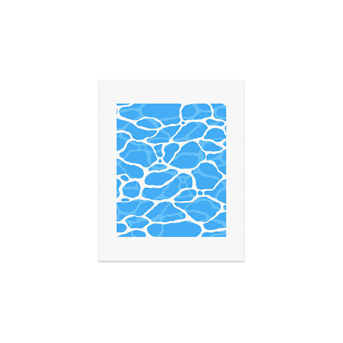 Blue water wave ripple texture pattern Art Print Gallery Image 1
