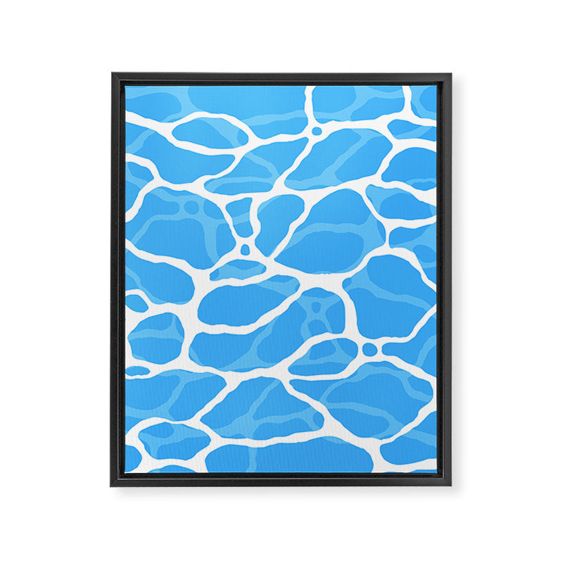 Blue water wave ripple texture pattern Framed Canvas Print Gallery Image 8