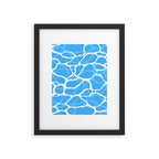 Blue water wave ripple texture pattern Framed Art Print Gallery Image 6