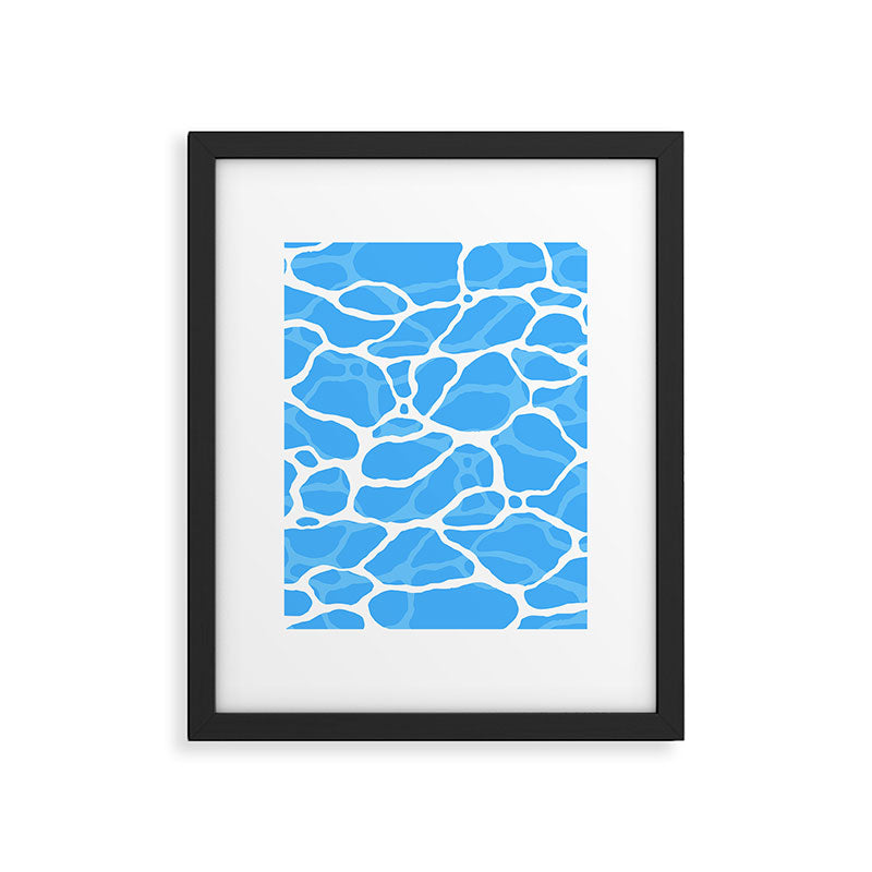 Blue water wave ripple texture pattern Framed Art Print Gallery Image 6