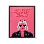 Born bad devil woman cartoon portrait art Framed Canvas Print Gallery Image 6