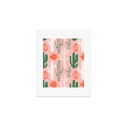 Cactus plant doodle art pattern Art Print Gallery Image 1