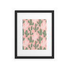 Cactus plant doodle art pattern Framed Art Print Gallery Image 6