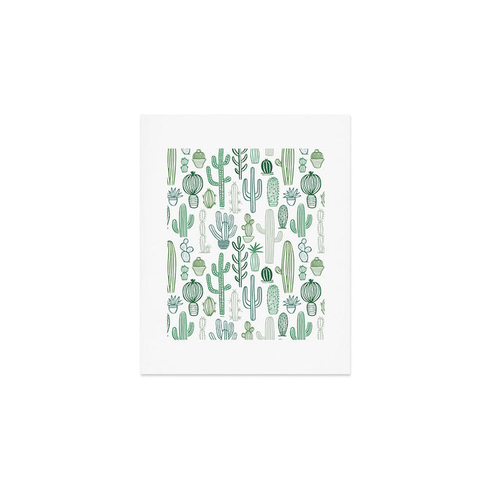 Cactus plant hand drawn doodle pattern Art Print Gallery Image 1