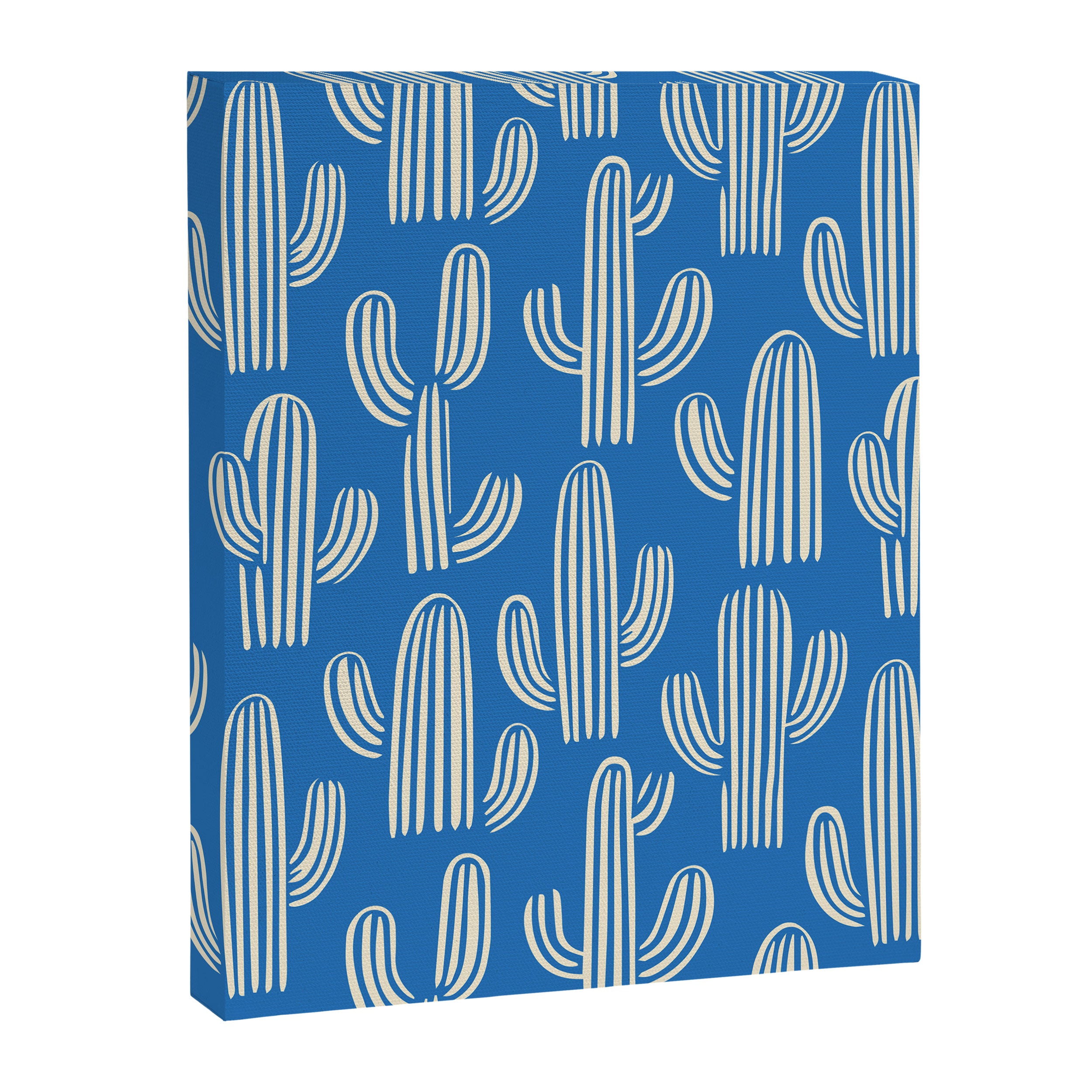 Cactus plant hand drawn pattern Canvas Print Gallery Image 8