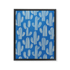 Cactus plant hand drawn pattern Framed Canvas Print Gallery Image 8