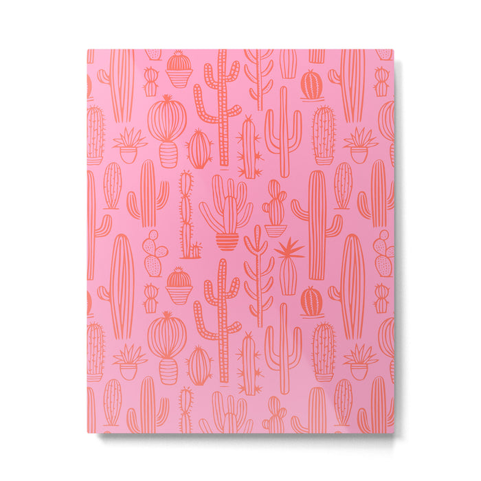 Cactus succulent plant doodle art pattern Metal Print Gallery Image 1