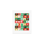Christmas geometric mosaic art pattern Art Print Gallery Image 1