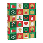 Christmas geometric patchwork mosaic pattern Canvas Print Gallery Image 8