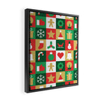 Christmas geometric patchwork mosaic pattern Framed Canvas Print Gallery Image 2