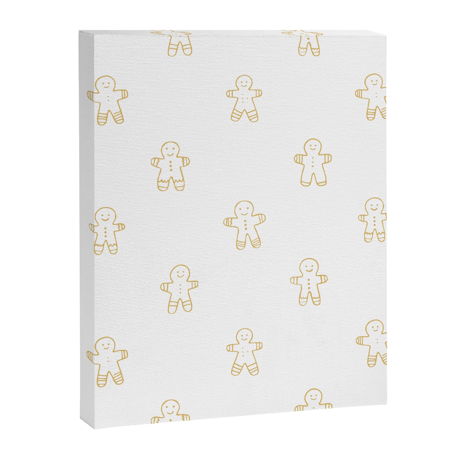 Christmas gingerbread cookie pattern Canvas Print Gallery Image 3