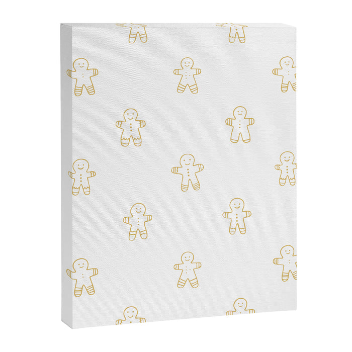 Christmas gingerbread cookie pattern Canvas Print Gallery Image 1