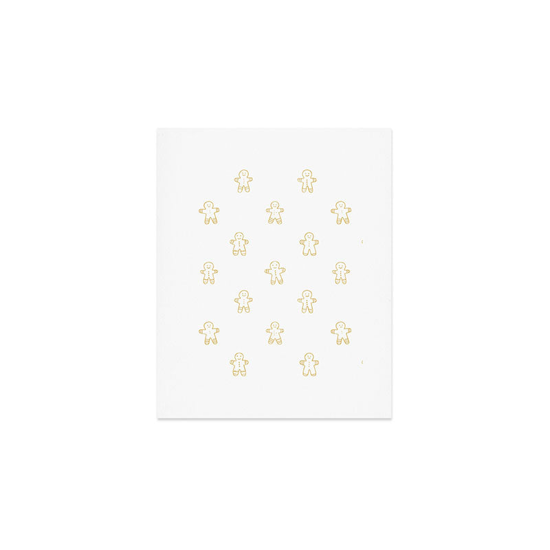 Christmas gingerbread cookie pattern Art Print Gallery Image 1