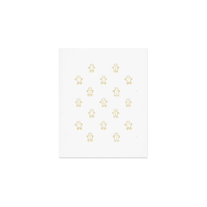 Christmas gingerbread cookie pattern Art Print Gallery Image 1