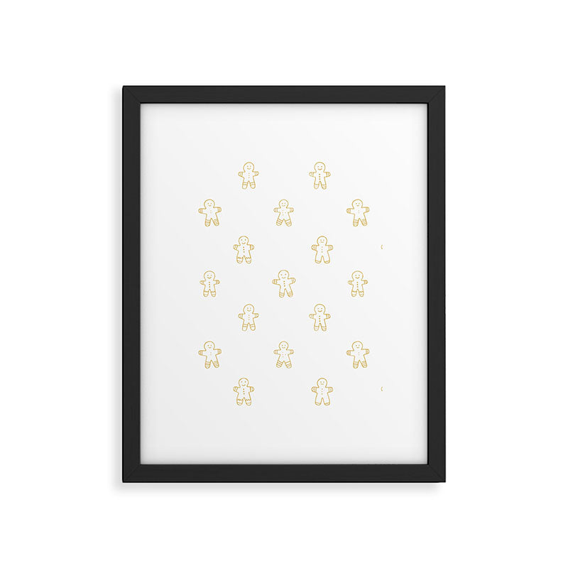 Christmas gingerbread cookie pattern Framed Art Print Gallery Image 6