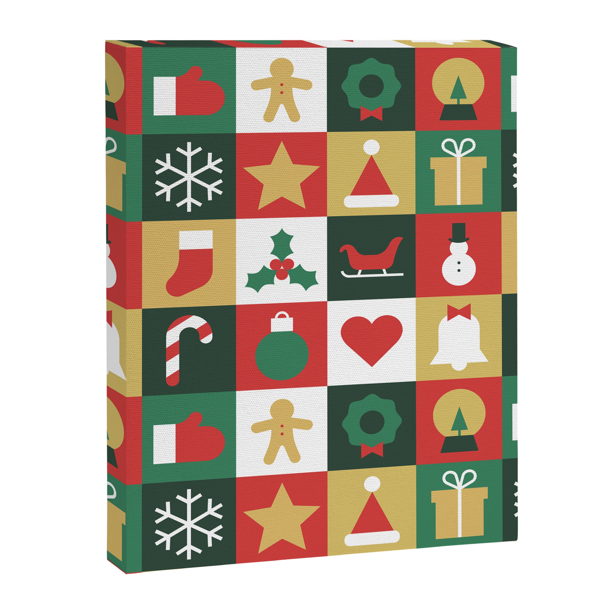 Christmas mosaic geometric pattern Canvas Print Gallery Image 8