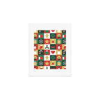 Christmas mosaic geometric pattern Art Print Gallery Image 1