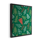 Christmas pine tree doodle pattern Framed Canvas Print Gallery Image 2