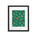 Christmas pine tree doodle pattern Framed Art Print Gallery Image 6