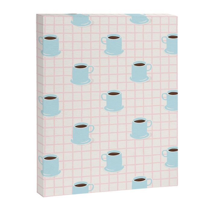 Coffee mug drink cartoon doodle pattern Canvas Print Gallery Image 1