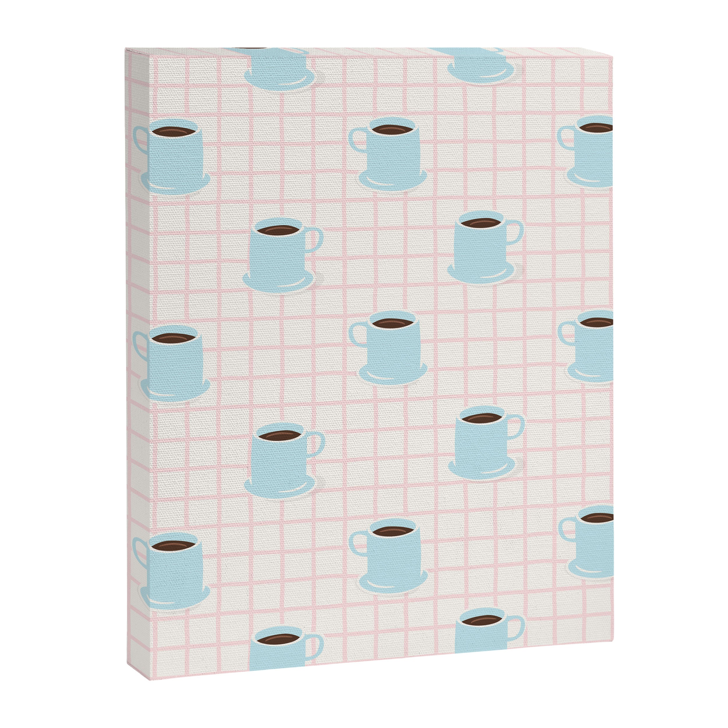 Coffee mug drink cartoon doodle pattern Canvas Print Gallery Image 8