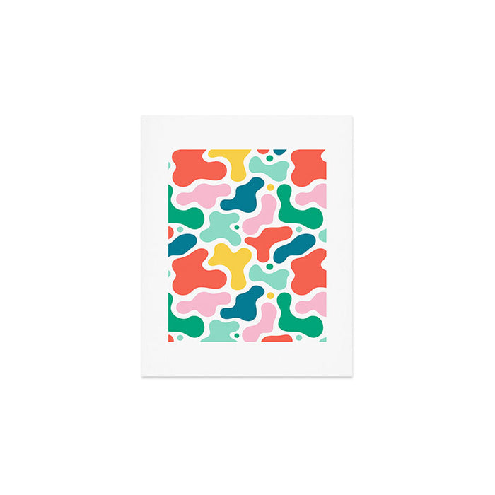 Colorful abstract art shape pattern Art Print Gallery Image 1