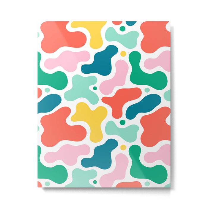 Colorful abstract art shape pattern Metal Print Gallery Image 1