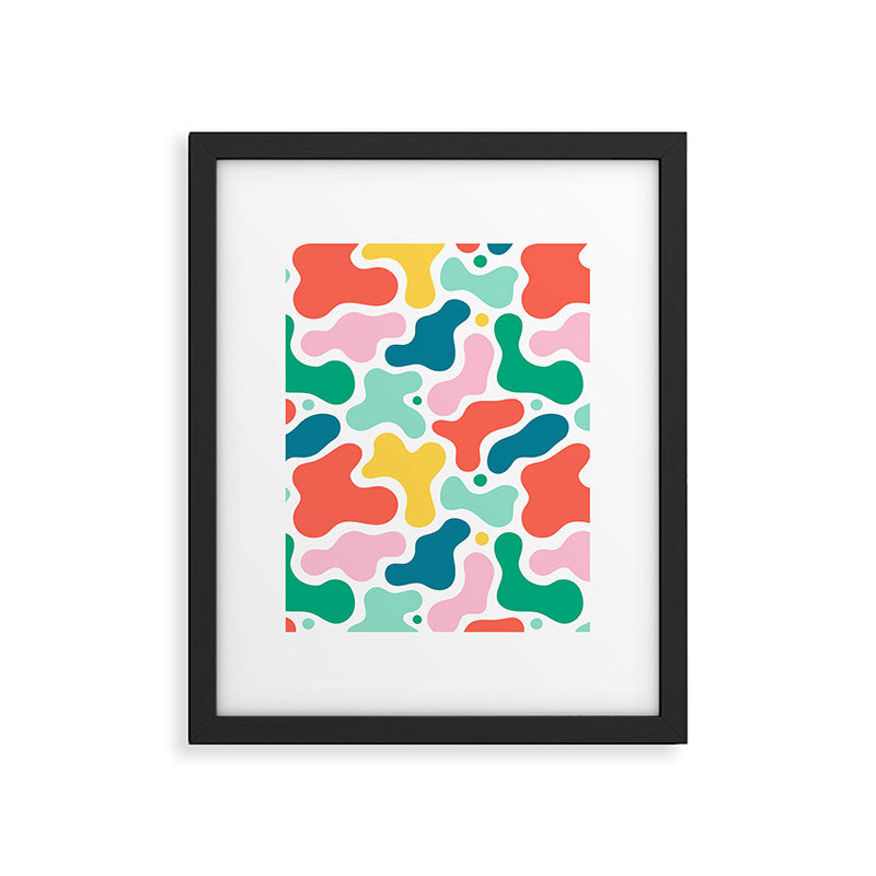 Colorful abstract art shape pattern Framed Art Print Gallery Image 6