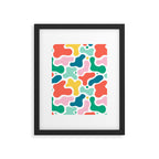 Colorful abstract art shape pattern Framed Art Print Gallery Image 6