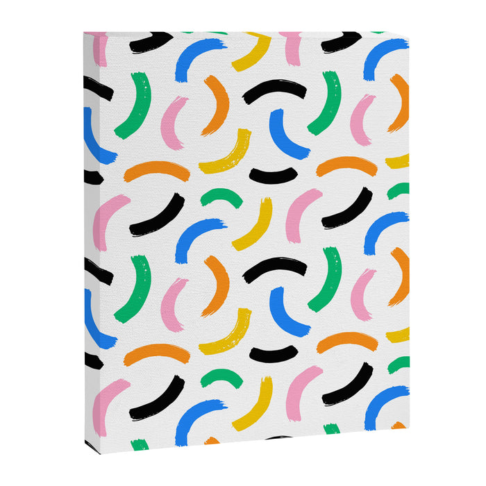 Colorful abstract brush stroke art pattern Canvas Print Gallery Image 1
