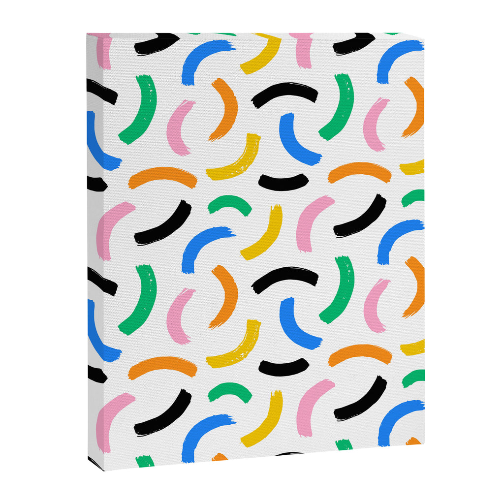 Colorful abstract brush stroke art pattern Canvas Print Gallery Image 8