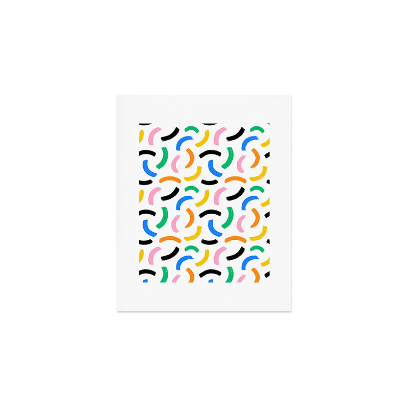 Colorful abstract brush stroke art pattern Art Print Gallery Image 1