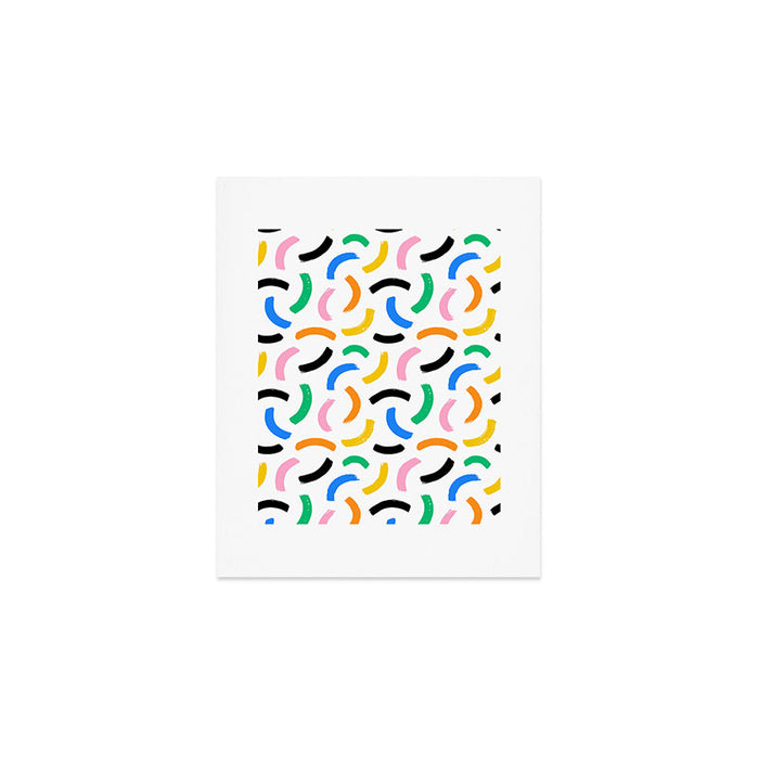 Colorful abstract brush stroke art pattern Art Print Gallery Image 1