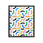 Colorful abstract brush stroke art pattern Framed Canvas Print Gallery Image 8