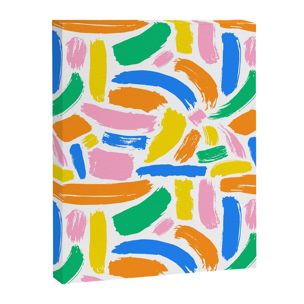 Colorful abstract brush stroke art pattern Canvas Print Gallery Image 8