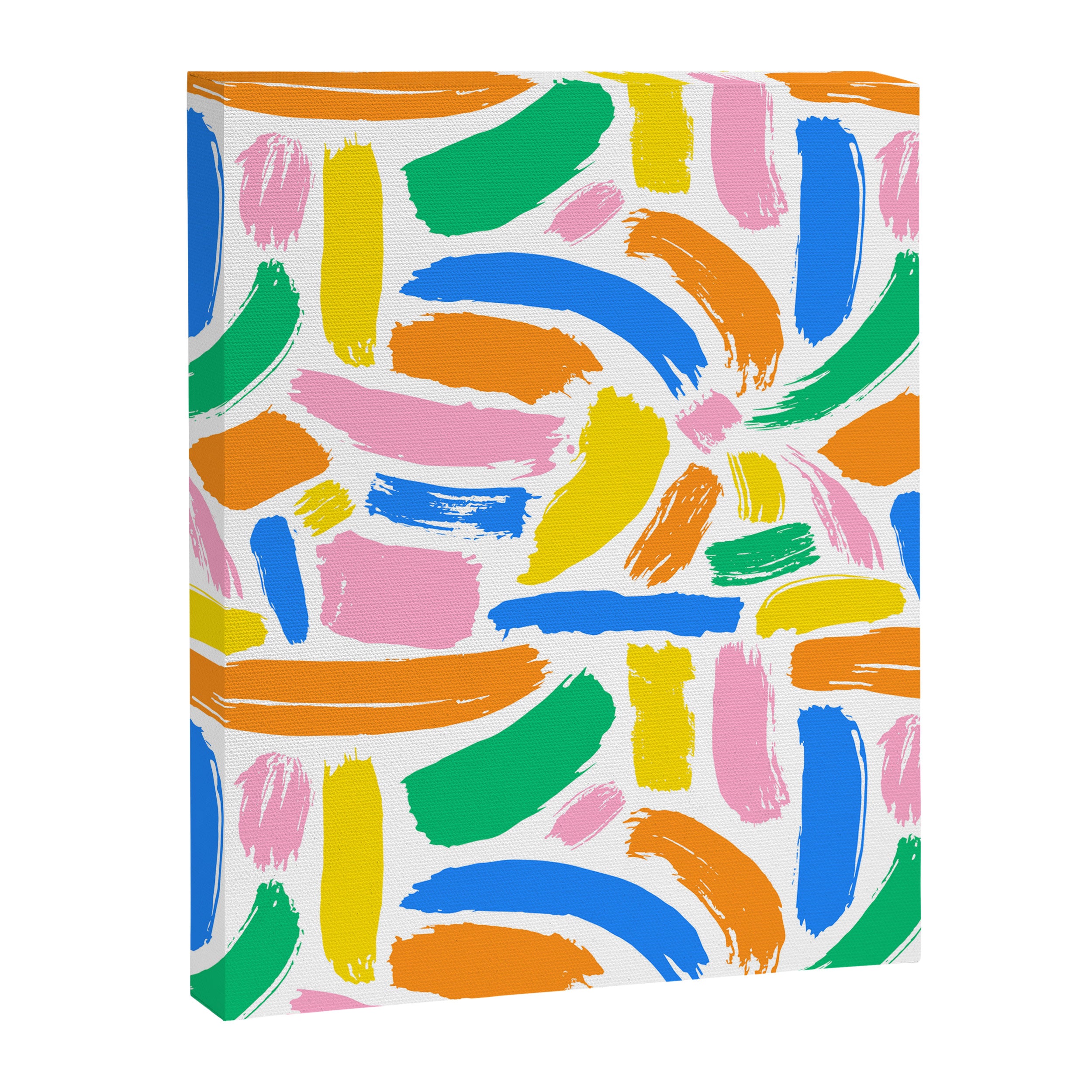 Colorful abstract brush stroke art pattern Canvas Print Gallery Image 8
