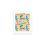 Colorful abstract brush stroke art pattern Art Print Gallery Image 1