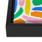 Colorful abstract brush stroke art pattern Framed Canvas Print Gallery Image 3