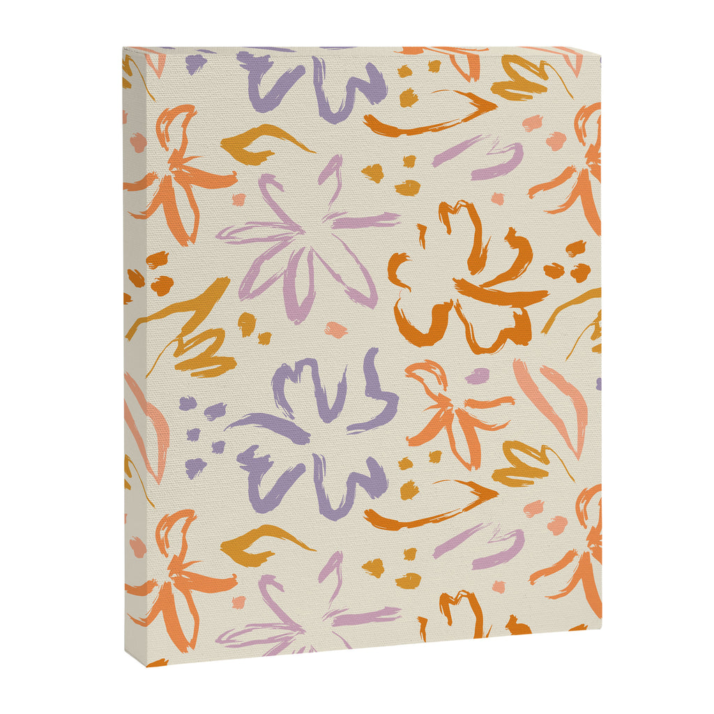 Colorful abstract flower art pattern Canvas Print Gallery Image 8