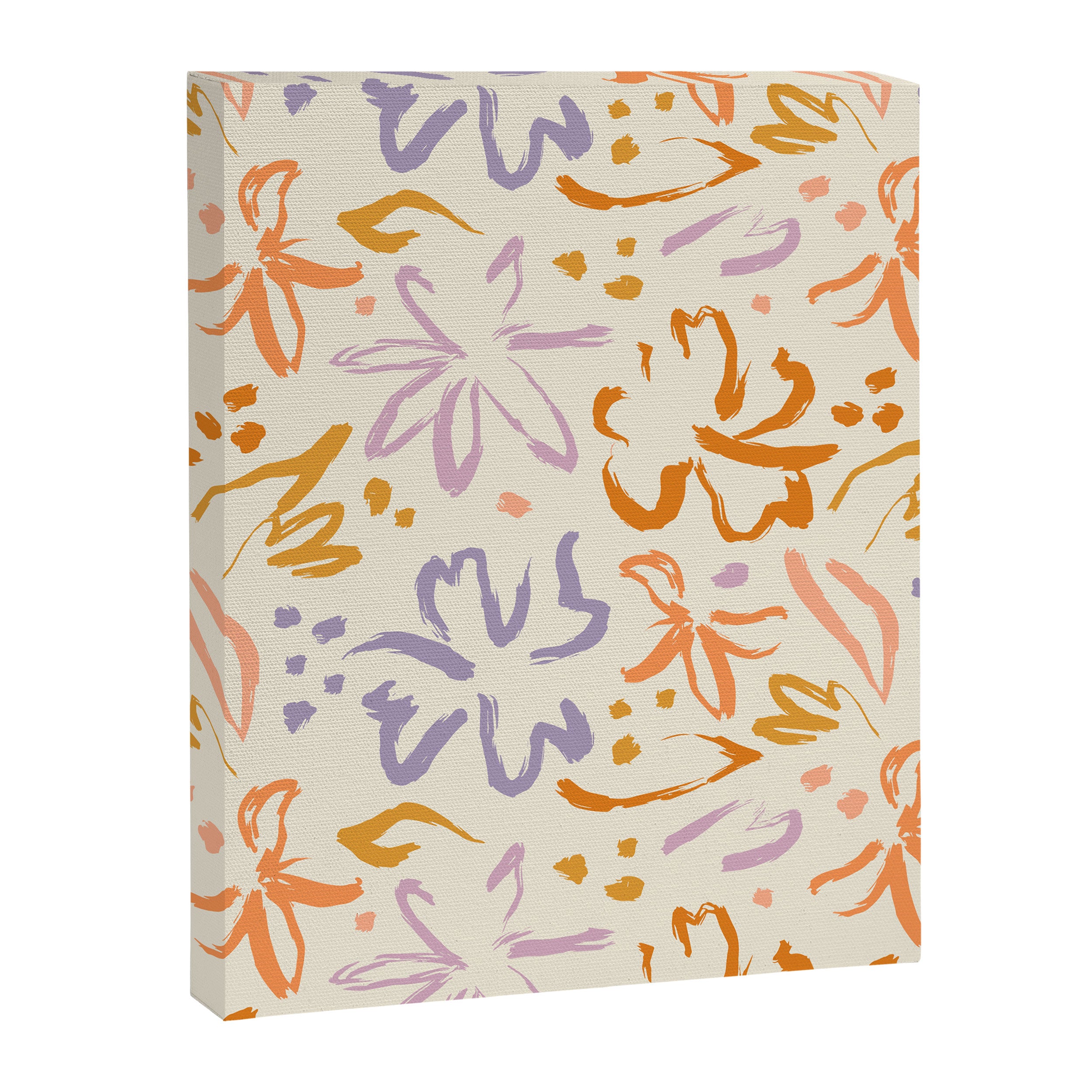Colorful abstract flower art pattern Canvas Print Gallery Image 8