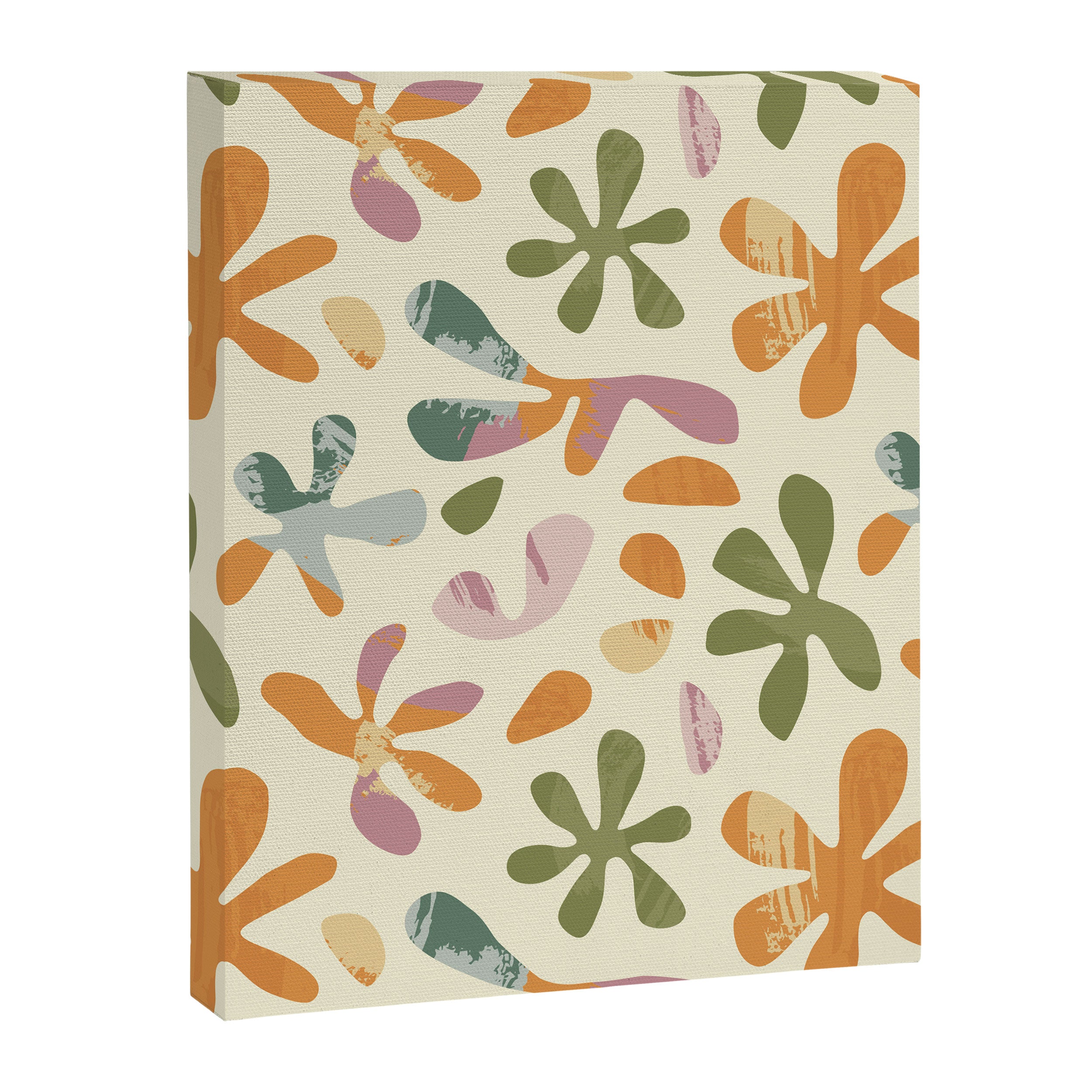 Colorful abstract flower art pattern Canvas Print Gallery Image 8
