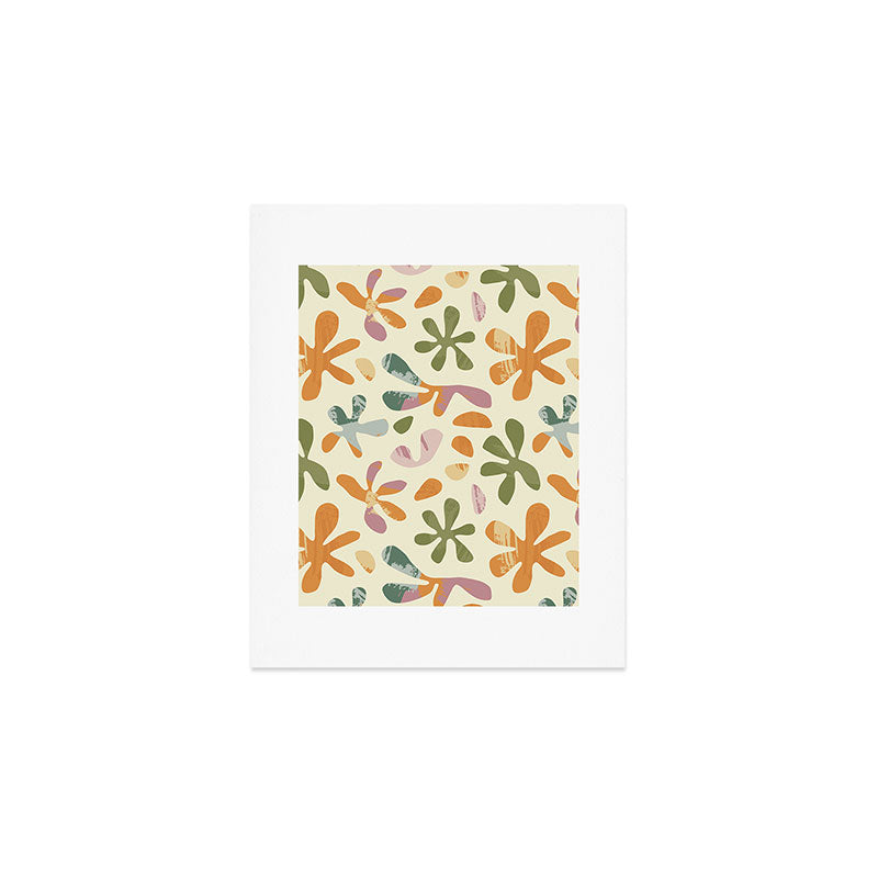Colorful abstract flower art pattern Art Print Gallery Image 1
