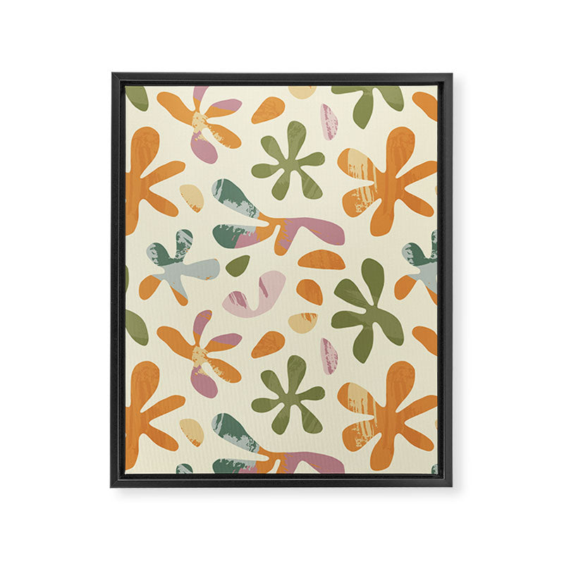 Colorful abstract flower art pattern Framed Canvas Print Gallery Image 8