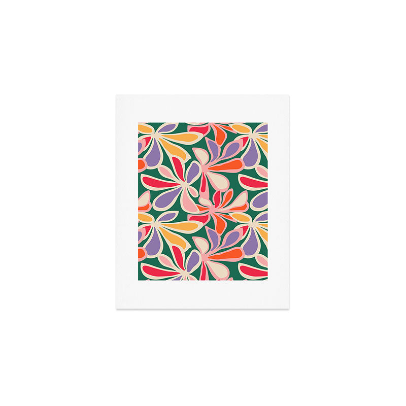 Colorful abstract flower art pattern Art Print Gallery Image 1